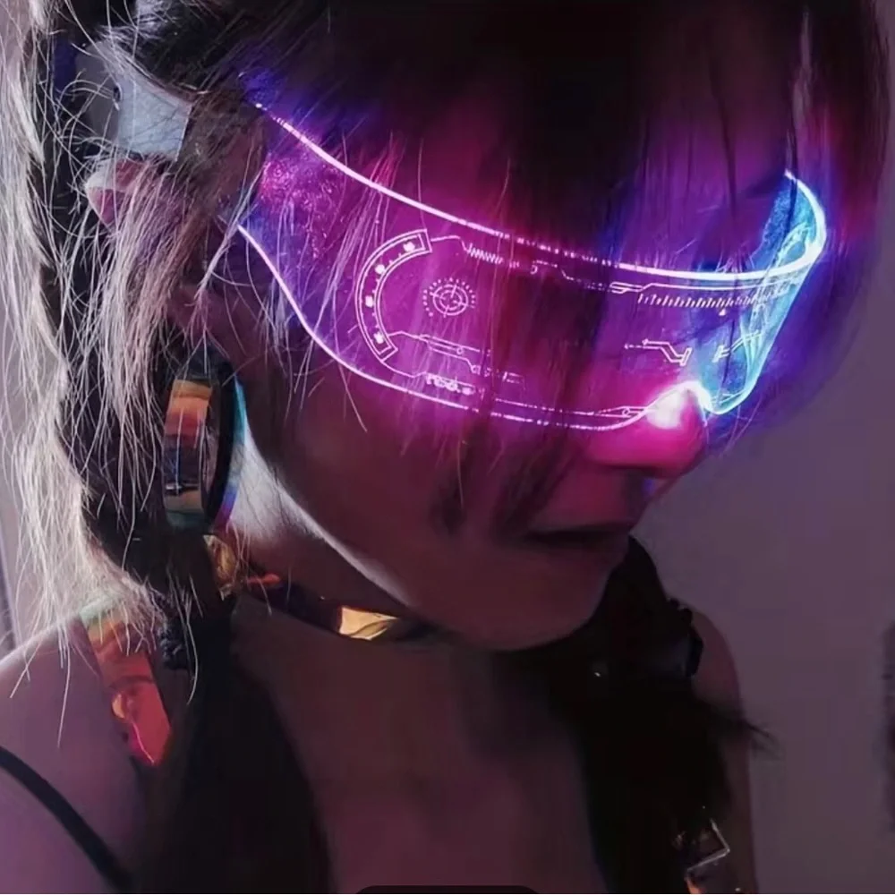 LED light color changing glasses